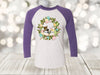 Easter Raglan, Easter Wreath With Birds, Chickadee Couple, Easter Bunny Bird, Next Level Raglan Three Quarter Sleeve, Choice Of Colors