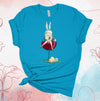 Easter Shirt, Easter Gnome With Red Wine Glass, Easter Bunny Gnome, Gnome Shirt, 2x, 3x, 4x, Plus Sizes Available