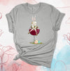 Easter Shirt, Easter Gnome With Red Wine Glass, Easter Bunny Gnome, Gnome Shirt, 2x, 3x, 4x, Plus Sizes Available