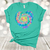 Tie Dye Shirt, Tie Dye Heart, Hippie Heart, Tie Dye Lover, Premium Soft Unisex Tee, Plus Size Available