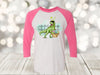 Easter Raglan, Happy Easter T-Rex, Easter Tyrannosaurus, Easter Eggs, Next Level Raglan Three Quarter Sleeve, Choice Of Colors