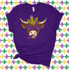 Mardi Gras Shirt, Mardi Gras Cow, New Orleans, French Quarter, Premium Unisex Soft Tee, 2x, 3x, 4x, Plus Size Available