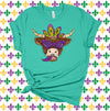 Mardi Gras Shirt, Mardi Gras Cow, New Orleans, French Quarter, Premium Unisex Soft Tee, 2x, 3x, 4x, Plus Size Available