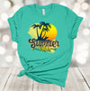 Summer Tee, Summer Vibes, Tropical Vacation, Palm Trees, Summer Fun, Premium Soft Unisex, 2x, 3x, 4x, Plus Sizes Available