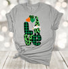 Saint Patrick's Day Shirt, Love Gnome, Leopard Print Gnome, Green Gnome, Lucky Shirt, Premium Soft Unisex Tee, Plus Size Available