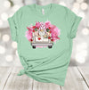 Valentine's Day Shirt, Valentine Gnome In Old Pickup Truck, Gnome And Hearts, Premium Soft Unisex Tee, Plus Size Available