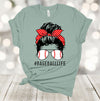 Sports Shirt, Messy Bun, #BASEBALLLIFE, Baseball Mom, Premium Soft Unisex Shirt, 2x, 3x, 4x, Plus Sizes Available