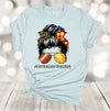 Sports Shirt, Messy Bun, #FOOTBALLSOFTBALLMOM, Softball Mom, Football Mom, Premium Unisex Shirt, 2x, 3x, 4x, Plus Size Available