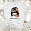 Sports Shirt, Messy Bun, #MOMOFBOTH, Soccer Mom, Basketball Mom, Premium Unisex Shirt, 2x, 3x, 4x, Plus Size Available