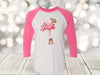 Flamingo Raglan, Fancy Flamingo With Cowboy Boots, Cowboy Hat, Flamingo Shirt, Next Level Raglan Three Quarter Sleeve, Choice Of Colors