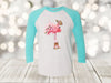 Flamingo Raglan, Fancy Flamingo With Cowboy Boots, Cowboy Hat, Flamingo Shirt, Next Level Raglan Three Quarter Sleeve, Choice Of Colors