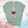 Easter Shirt, Easter Gnome With Red Wine Glass, Easter Bunny Gnome, Gnome Shirt, 2x, 3x, 4x, Plus Sizes Available