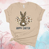 Easter Shirt, Hoppy Easter, Leopard Print Splash And Easter Bunny, Easter Rabbit, 2x, 3x, 4x, Plus Sizes Available