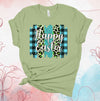 Easter Shirt, Happy Easter, Blue Plaid And Leopard Print, Easter Tee, 2x, 3x, 4x, Plus Sizes Available