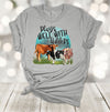 Cow Shirt, Plays Well With Udders, Funny Cow Shirt, Farming Tee Shirt, Premium Soft Unisex Tee, Plus Size 2x, 3x, 4x Available