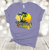 Summer Tee, Summer Vibes, Tropical Vacation, Palm Trees, Summer Fun, Premium Soft Unisex, 2x, 3x, 4x, Plus Sizes Available