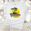 Summer Tee, Summer Vibes, Tropical Vacation, Palm Trees, Summer Fun, Premium Soft Unisex, 2x, 3x, 4x, Plus Sizes Available