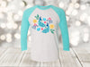 Peacock Raglan, Pretty Colorful Peacocks, Pastel Flowers, Unisex Next Level Raglan Three Quarter Sleeve