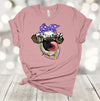 Mardi Gras Shirt, Mardi Gras Cow, Mardi Gras Beads, Fluer De Lis, Premium Soft Unisex Tee, Plus Size 2x, 3x, 4x Available