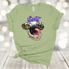 Mardi Gras Shirt, Mardi Gras Cow, Mardi Gras Beads, Fluer De Lis, Premium Soft Unisex Tee, Plus Size 2x, 3x, 4x Available