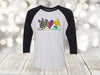 Mardi Gras Raglan, Peace Love Mardi Gras, Louisiana, Masks, King Cake, Fleur De Lis, Unisex Next Level Raglan Three Quarter Sleeve