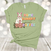 Easter Shirt, Some Bunny Needs Coffee, Easter Bunny, Easter Eggs, Cute Easter Shirt, Premium Soft Unisex, Plus Sizes 2x, 3x, 4x Available