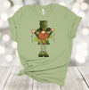 Saint Patrick's Day, Lucky Gnome, Green Gnome With Shamrocks, Four Leaf Clover, Premium Unisex Tee,  2x, 3x, 4x Plus Sizes Available