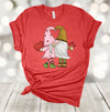 Valentine's Day, Kissing Gnomes, Cute Valentine Gnomes, Gnomes In Love, Premium Soft Unisex Tee, Plus Size 2x, 3x, 4x