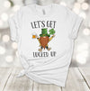 Saint Patrick's Day, Let's Get Lucked Up, Green Gnomes, Four Leaf Clover, Premium Unisex Tee,  2x, 3x, 4x Plus Sizes Available