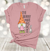 Easter Shirt, The Bunny Made Me Do It, Easter Gnome, Easter Bunny, Rabbit And Gnome, Premium Soft Unisex Tee, Plus Size 2x, 3x, 4x