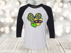 Mardi Gras Raglan, Mardi Gras Hearts, Louisiana, Masks, King Cake, Fleur De Lis, Unisex Next Level Raglan Three Quarter Sleeve