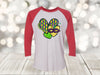 Mardi Gras Raglan, Mardi Gras Hearts, Louisiana, Masks, King Cake, Fleur De Lis, Unisex Next Level Raglan Three Quarter Sleeve