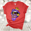 Mardi Gras Shirt, Mardi Gras Lips, King Cake, Beads, Premium Unisex Soft Shirt, 2x, 3x, 4x, Plus Size Available