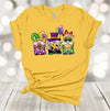 Mardi Gras Shirt, Mardi Gras Gnome Trio, King Cake, Beads, Fleur De Lis, Premium Unisex Soft Shirt, 2x, 3x, 4x, Plus Size Available