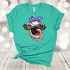 Mardi Gras Shirt, Mardi Gras Cow, Mardi Gras Beads, Fluer De Lis, Premium Soft Unisex Tee, Plus Size 2x, 3x, 4x Available