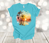 Beach Vacation Shirt, Tropical Sunset Shirt, Sailboat, Ocean Shirt, Premium Soft Unisex Tee, Plus Size 2x, 3x, 4x