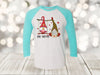 Valentine's Day Raglan, Gnome Couple, Be Mine Gnomes, Cute Gnomes, Unisex Next Level Raglan Three Quarter Sleeve