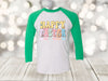 Easter Raglan, Happy Easter, Easter Bunny Shirt, Easter Egg Hunt, Unisex Next Level Raglan Three Quarter Sleeve