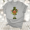 Saint Patrick's Day, Lucky Gnome, Green Gnome With Shamrocks, Four Leaf Clover, Premium Unisex Tee,  2x, 3x, 4x Plus Sizes Available