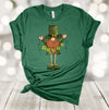 Saint Patrick's Day, Lucky Gnome, Green Gnome With Shamrocks, Four Leaf Clover, Premium Unisex Tee,  2x, 3x, 4x Plus Sizes Available