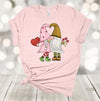 Valentine's Day, Kissing Gnomes, Cute Valentine Gnomes, Gnomes In Love, Premium Soft Unisex Tee, Plus Size 2x, 3x, 4x