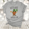 Saint Patrick's Day, Let's Get Lucked Up, Green Gnomes, Four Leaf Clover, Premium Unisex Tee,  2x, 3x, 4x Plus Sizes Available