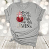 Valentine's Day, Roses Are Red Blah Blah Blah Wine, Single's Day, Wine Lover, Premium Soft Unisex Tee, Plus Size 2x, 3x, 4x