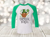 Saint Patrick's Day, Shamrock 'N' Roll, Gnomes Shirt, Shamrock Shirt, Next Level Raglan Three Quarter Sleeve, Plus Sizes Available