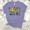 Mardi Gras Shirt, Love Mardi Gras, Mardi Gras Beads, Fleur De Lis, Premium Unisex Soft Shirt, 2x, 3x, 4x, Plus Size Available