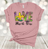 Mardi Gras Shirt, Love Mardi Gras, Mardi Gras Beads, Fleur De Lis, Premium Unisex Soft Shirt, 2x, 3x, 4x, Plus Size Available