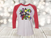 Mardi Gras Raglan, It's Mardi Gras Y'all, Louisiana, Masks, King Cake, Fleur De Lis, Unisex Next Level Raglan Three Quarter Sleeve