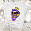 Mardi Gras Shirt, Mardi Gras Lips, King Cake, Beads, Premium Unisex Soft Shirt, 2x, 3x, 4x, Plus Size Available