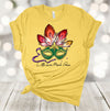 Mardi Gras Shirt, Little Miss Mardi Gras, Mask, Beads, Premium Unisex Soft Shirt, 2x, 3x, 4x, Plus Size Available