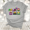 Mardi Gras Shirt, Mardi Gras Gnome Trio, King Cake, Beads, Fleur De Lis, Premium Unisex Soft Shirt, 2x, 3x, 4x, Plus Size Available